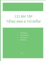 121 bai tap tieng anh 6 thi diem