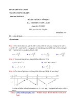 9  đề thi thử THPTQG năm 2019   môn toán   THPT chuyên bắc giang   bắc giang   lần1   file word có lời giải chi tiết