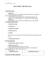 Giáo án Hóa học 12 bài 21: Điều chế kim loại