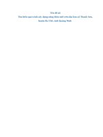 Tìm hiểu quá trình xây dựng nông thôn mới trên địa bàn xã Thanh Sơn, huyện Ba Chẽ, tỉnh Quảng Ninh