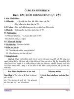 Giáo án Sinh học 6 bài 3: Đặc điểm chung của thực vật