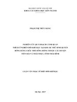 Nghiên cứu quy hoạch cảnh quan thích ứng biến đổi khí hậu tại khu dự trữ sinh quyển đồng bằng châu thổ sông hồng thuộc các huyện tiền hải và thái thụy, tỉnh thái bình 
