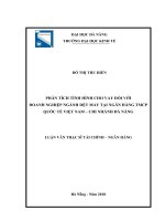 Phân tích tình hình cho vay đối với doanh nghiệp ngành dệt may tại ngân hàng TMCP quốc tế việt nam   chi nhành đà nẵng 