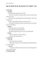 Giáo án Sinh học 6 bài 49: Bảo vệ sự đa dạng của thực vật