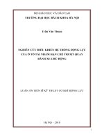 Nghiên cứu điều khiển hệ thống động lực của ô tô tải nhằm hạn chế trượt quay bánh xe chủ động 