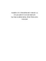 nghiên cứu tình hình hút thuốc lá và các yếu tố liên quan