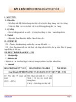 Giáo án Sinh học 6 bài 3: Đặc điểm chung của thực vật