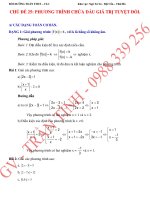 CHỦ đề 25  PT CHỨA GIÁ TRỊ TUYỆT đối
