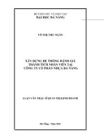 Xây dựng hệ thống đánh giá thành tích nhân viên tại công ty cổ phần nhựa đà nẵng 