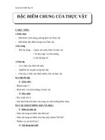 Giáo án Sinh học 6 bài 3: Đặc điểm chung của thực vật