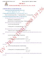 CHỦ đề 17  TƯƠNG GIAO đồ THỊ