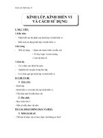 Giáo án Sinh học 6 bài 5: Kính lúp kính hiển vi và cách sử dụng