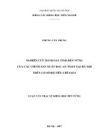 Nghiên cứu đánh giá tính bền vững của các chuỗi sản xuất rau an toàn tại hà nội trên cơ sở bộ tiêu chí SAFA 