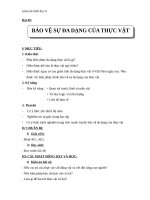 Giáo án Sinh học 6 bài 49: Bảo vệ sự đa dạng của thực vật