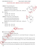 CHUYÊN đề 4  dây  KHOẢNG CÁCH tâm tới dây