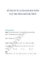 Bài 8  cực trị thỏa mãn hệ thức cho trước 