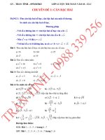 CHUYÊN đề 1  căn bậc HAI