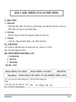 Giáo án Sinh học 6 bài 1: Đặc điểm của cơ thể sống