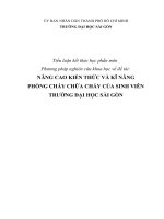 Tiểu luận kết thúc học phần môn  Phương pháp nghiên cứu khoa học về đề tài: NÂNG CAO KIẾN THỨC VÀ KĨ NĂNG PHÒNG CHÁY CHỮA CHÁY CỦA SINH VIÊN TRƯỜNG ĐẠI HỌC SÀI GÒN