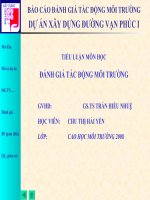 SLIDE THUYET TRINH tiểu luận môn học đánh giá tác động môi trường