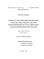 Đánh giá hiệu quả điệu trị bệnh nhân Lupus ban đỏ hệ     thống mức độ nặng bằng liệu pháp Methylprednisolone xung (FULL TEXT)