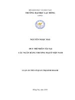 Duy trì nhân tài tại các Ngân hàng thương mại ở Việt Nam (Luận án tiến sĩ)
