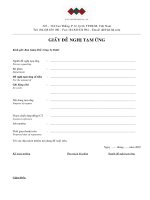 Giấy đề nghị tạm ứng