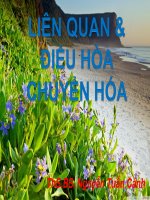 Slide bài giảng dễ hiểu: Liên quan giữa điều hòa và chuyển hóa