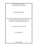 Khả năng thực hiện các hoạt động Logistics xanh của một số doanh nghiệp logistics của Việt Nam trong bối cảnh hội nhập kinh tế Quốc tế (Luận văn thạc sĩ)