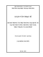 Rủi ro trong tài trợ thương mại quốc tế tại NH TMCP Công thương Việt Nam, thực trạng và giải pháp (Luận văn thạc sĩ)