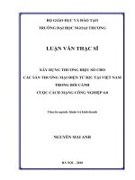 Xây dựng thương hiệu số cho các sàn thương mại điện tử B2C tại Việt Nam trong bối cảnh cuộc Cách mạng Công nghiệp 4.0 (Luận văn thạc sĩ)