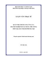 Quản trị chuỗi cung ứng của doanh nghiệp bán l hàng tiêu ùng trên địa bàn thành phố Hà Nội (Luận văn thạc sĩ)