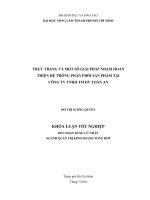 THỰC TRẠNG VÀ MỘT SỐ GIẢI PHÁP NHẰM HOÀN THIỆN HỆ THỐNG PHÂN PHỐI SẢN PHẨM TẠI CÔNG TY TNHH TM DV TOÀN AN