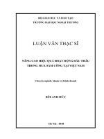 Nâng cao hiệu quả hoạt động đấu thầu trong mua sắm công tại Việt Nam (Luận văn thạc sĩ)