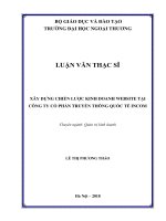 Xây dựng chiến lược kinh doanh website tại Công ty cổ phần truyền thông quốc tế Incom (Luận văn thạc sĩ)