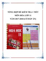 Tổng hợp đề kiểm tra 1 tiết môn Hóa lớp 11 năm 20172018 có đáp án
