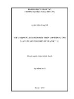 Thực trạng và giải pháp phát triển chuỗi cung ứng sản xuất sản phẩm điện tử của Viettel (Luận văn thạc sĩ)