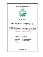 Tìm hiểu cơ cấu tổ chức và hoạt động sản xuất kinh doanh tại cơ sở sản xuất nấm Sơn Xuyến tại xã Ký Phú, huyện Đại Từ, tỉnh Thái Nguyên (Khóa luận tốt nghiệp)