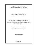 Quản trị rủi ro trong hoạt động thanh toán quốc tế tại Ngân hàng TMCP Hàng Hải Việt Nam (Luận văn thạc sĩ)