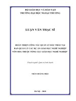 Hoàn thiện công tác quản lý đấu thầu tại Ban Quản lý các dự án Giáo dục nghề nghiệp vốn ODA – Tổng cục Giáo dục nghề nghiệp (Luận văn thạc sĩ)