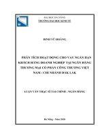 Phân tích thực trạng hoạt động cho vay ngắn hạn khách hàng doanh nghiệp tại ngân hàng TMCP công thương việt nam   chi nhánh đắk lắk