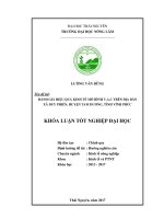 Đánh giá hiệu quả kinh tế mô hình V.A.C trên địa bàn xã Duy Phiên, huyện Tam Dương, tỉnh Vĩnh Phúc (Khóa luận tốt nghiệp)