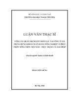Công tác quản trị nguồn nhân lực tại công ty cổ phần chứng khoán ngân hàng Nông nghiệp và Phát triển Nông thôn Việt Nam  Thực trạng và giải pháp (Luận văn thạc sĩ)