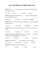 Bài tập phrasal verbs chọn lọc + đáp án