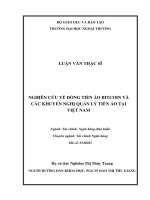 Nghiên cứu về đồng tiền ảo Bitcoin và các khuyến nghị quản lý tiền ảo tại Việt Nam (Luận văn thạc sĩ)