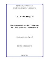 Đẩy mạnh xuất khẩu dịch vụ viễn thông của Việt Nam trong bối cảnh hội nhập (Luận văn thạc sĩ)