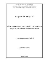 Cổng thanh toán trực tuyến tại Việt Nam – thực trạng và giải pháp phát triển (Luận văn thạc sĩ)