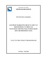 Giải pháp marketing dịch vụ cho vay khách hàng cá nhân tại Ngân Hàng TMCP Quốc Dân – Chi nhánh Đà Nẵng