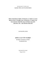 PHÂN TÍCH HOẠT ĐỘNG TÍN DỤNG CÁ NHÂN VÀ GIẢI PHÁP NÂNG CAO HIỆU QUẢ TÍN DỤNG CÁ NHÂN TẠI NGÂN HÀNG THƯƠNG MẠI CỔ PHẦN SÀI GÒN THƯƠNG TÍN  CHI NHÁNH THỦ ĐỨC