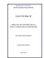 Chiến lược giữ chân nhân viên tại công ty cổ phần GMOZ.COM Runsystem (Luận văn thạc sĩ)